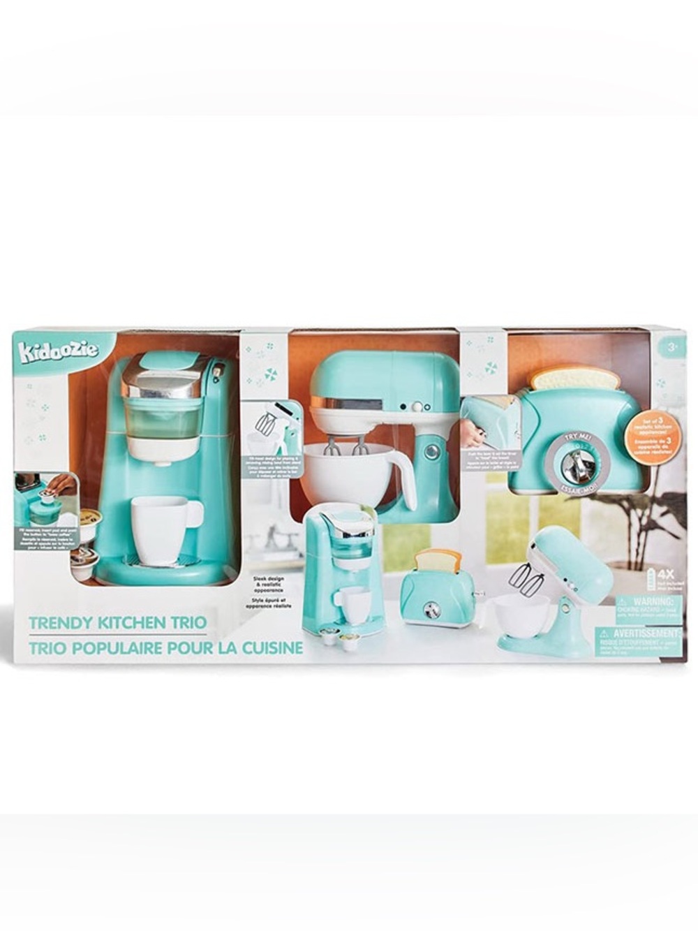 NEW Kidoozie Trendy Kitchen Trio - Play Kitchen Set in Teal/Aqua